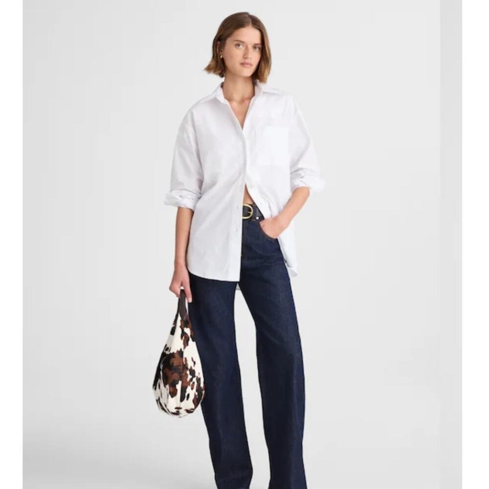 NWT Madewell Oversized Button-Up Shirt White M